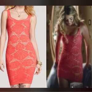 Free People Coral Lace Dress